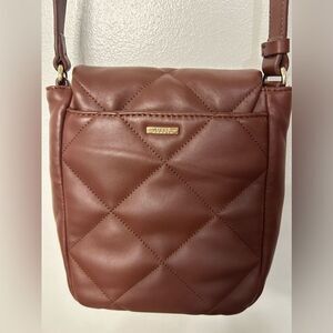 VINCE CAMUTO Doty Quilted Brown Craving Leather Crossbody Bag
